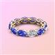 3 - Madison 6x4 mm Oval Lab Grown Diamond and Tanzanite Eternity Band 