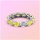 3 - Madison 6x4 mm Oval Lab Grown Diamond and Yellow Sapphire Eternity Band 