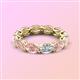 3 - Madison 6x4 mm Oval Lab Grown Diamond and Morganite Eternity Band 