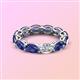 3 - Madison 6x4 mm Oval Lab Grown Diamond and Iolite Eternity Band 