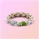 3 - Madison 6x4 mm Oval Lab Grown Diamond and Peridot Eternity Band 