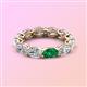 3 - Madison 6x4 mm Oval Lab Grown Diamond and Emerald Eternity Band 