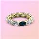 3 - Madison 6x4 mm Oval Lab Grown Diamond and London Blue Topaz Eternity Band 