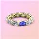 3 - Madison 6x4 mm Oval Lab Grown Diamond and Tanzanite Eternity Band 
