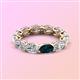 3 - Madison 6x4 mm Oval Lab Grown Diamond and London Blue Topaz Eternity Band 
