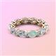 3 - Madison 6x4 mm Oval Lab Grown Diamond and Opal Eternity Band 