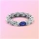 3 - Madison 6x4 mm Oval Lab Grown Diamond and Iolite Eternity Band 
