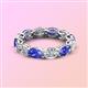 3 - Madison 6x4 mm Oval Diamond and Tanzanite Eternity Band 