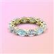3 - Madison 6x4 mm Oval Diamond and Aquamarine Eternity Band 