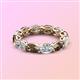 3 - Madison 6x4 mm Oval Diamond and Smoky Quartz Eternity Band 