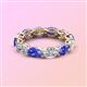 3 - Madison 6x4 mm Oval Diamond and Tanzanite Eternity Band 