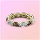 3 - Madison 6x4 mm Oval Diamond and Smoky Quartz Eternity Band 