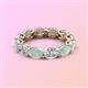 3 - Madison 6x4 mm Oval Diamond and Opal Eternity Band 