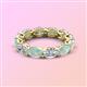 3 - Madison 6x4 mm Oval Diamond and Opal Eternity Band 