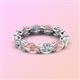 3 - Madison 6x4 mm Oval Diamond and Morganite Eternity Band 