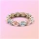 3 - Madison 6x4 mm Oval Diamond and Morganite Eternity Band 