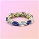 3 - Madison 6x4 mm Oval Diamond and Iolite Eternity Band 