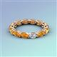 4 - Madison 5x3 mm Oval Diamond and Citrine Eternity Band 