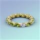 4 - Madison 5x3 mm Oval Diamond and Peridot Eternity Band 