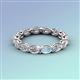 3 - Madison 5x3 mm Oval Lab Grown Diamond and Aquamarine Eternity Band 