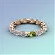 3 - Madison 5x3 mm Oval Lab Grown Diamond and Peridot Eternity Band 
