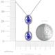 4 - Zaneta Tanzanite and Diamond Halo Slider Pendant 