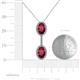 4 - Zaneta Ruby and Diamond Halo Slider Pendant 