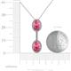 4 - Zaneta Pink Tourmaline and Diamond Halo Slider Pendant 