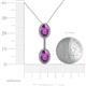 4 - Zaneta Amethyst and Diamond Halo Slider Pendant 