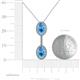 4 - Zaneta Blue Topaz and Diamond Halo Slider Pendant 