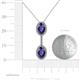 4 - Zaneta Iolite and Diamond Halo Slider Pendant 