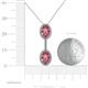 4 - Zaneta Rhodolite Garnet and Diamond Halo Slider Pendant 