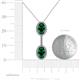 4 - Zaneta Emerald and Diamond Halo Slider Pendant 
