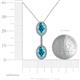4 - Zaneta London Blue Topaz and Diamond Halo Slider Pendant 