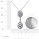 4 - Zaneta Diamond Halo Slider Pendant 