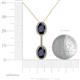 4 - Zaneta Blue Sapphire and Diamond Halo Slider Pendant 