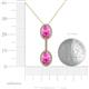 4 - Zaneta Pink Sapphire and Diamond Halo Slider Pendant 