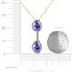 4 - Zaneta Tanzanite and Diamond Halo Slider Pendant 