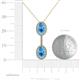 4 - Zaneta Blue Topaz and Diamond Halo Slider Pendant 
