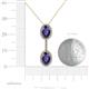 4 - Zaneta Iolite and Diamond Halo Slider Pendant 