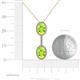 4 - Zaneta Peridot and Diamond Halo Slider Pendant 