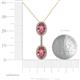 4 - Zaneta Rhodolite Garnet and Diamond Halo Slider Pendant 
