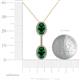 4 - Zaneta Emerald and Diamond Halo Slider Pendant 