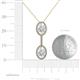 4 - Zaneta White Sapphire and Diamond Halo Slider Pendant 