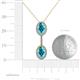 4 - Zaneta London Blue Topaz and Diamond Halo Slider Pendant 