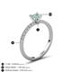 5 - Aurin 6.00 mm Heart Opal and Round Diamond Engagement Ring 