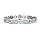 1 - Ivanna 4.88 ctw Opal Oval shape (6x4 mm) and Round shape Natural Diamond Eternity Tennis Bracelet 