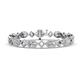 1 - Ivanna 6.31 ctw Moissanite Oval shape (6x4 mm) and Round shape Natural Diamond Eternity Tennis Bracelet 