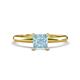 1 - Elodie 6.00 mm Princess Aquamarine Solitaire Engagement Ring 