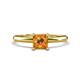1 - Elodie 6.00 mm Princess Citrine Solitaire Engagement Ring 